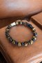 Tiger's Eye Bracelet 10 mm Large Size Faceted Cut Tiger's Eye Stone Bracelet - 5