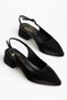 Women's Shiny Satin Detailed Light Heeled Shoes {Including 41/42/43 Special Large Sizes} - 3