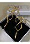 Gold Ribbon Earrings - 3
