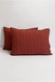 Seranova Bordered 2 Pieces 50X70 Pillowcases 100% Cotton Covered Hotel Type Durable - 5