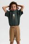 Nk Boy's Printed Short Sleeve Crew Neck T-Shirt 4-8 Years Green - 3