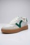 Unisex White Green Suede Detailed Gum Sole Retro Sneaker Sports Shoes - 7