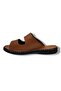 182-26 Genuine Leather Ultra Soft Double Velcro Anatomical Men's Slippers 40-47 - 3