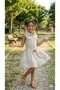 Girl's Summer Striped Dress 100% Cotton Sleeveless Belted Casual Stylish Combination 5-6-7-8 Years Old