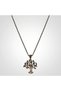 Bronze Vintage Long Chain Women's Necklace Authentic Jewelry Margazite Crafted Tree of Life Medallion - 5
