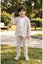 Beige Children's Suit - Jacket, Pants and Basic T-Shirt |   Stylish and Comfortable - 5
