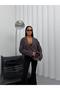 Women's Buttoned Blazer Shirt Jacket Oversized Cut Stylish Long Sleeve Modern Casual Office Top - 6