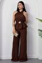 Halter Neck Buckle Waist Jumpsuit Grs3944 - 5