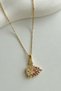 Elegant Swan Sparkling Zircon and Crystal Stone Steel Women's Necklace (22 Cm+5 cm) - 2