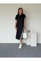 Cross-Striped Washable Modal Dress - 5