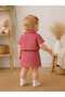 Eid Gingham Jacket, Shirt & Bow Detailed T-Shirt & Pleated Skirt 3-Piece Baby Girl Set - 6