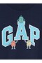 Gap Baby Boy Robot Print Short Sleeve T-Shirt 6 Months - 5 Years Dark Blue - 2