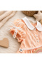 Hippıl 100% Cotton Baby Girl Summer Clothes Set with Striped Hat and Bow Detail, 3-Piece Set - 4