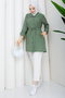 Women's Waist Tunneled Pocketed Shirt - 4