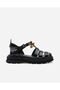 06 Women's Genuine Leather Orthopedic Soft Sole Closed-Front Bodrum Sandals with Beads and Sequins Accessories - 4