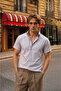Men's Basic Polo Collar Slim Fit Classic Gray Shirt - 6