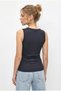 Women's Smoked Double-Breasted Collar Blouse with Gold Buckle Detail 2303 60283993 - 5