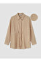 Lcw Everyday Beige Textured Gathered Women's Shirt Tunic - 5