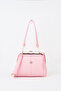 Women's Butterfly Pink Gold Accessory 4-Compartment Bag with Zipper Closure Handbag and Shoulder Bag - 2