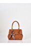 Scarf Detailed Handbag Brown