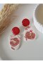 Red Pomegranate Earrings Fruit Flower Ultra Light Handmade Polymer Clay Earrings - 4
