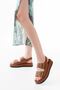 Zri̇n-1187 Premium Tan Elastic Wedge Heel Women's Sandals