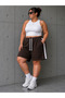 Women's Circular Cut Combed Cotton Striped Shorts - 2