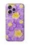 Oppo Reno 15 / 15F Compatible Purple Yellow Floral Pattern Transparent Phone Case