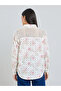 Off White Floral Embroidered Crochet Yoke Shirt - 5