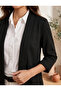 Women's Black Blazer Jacket – Lightweight Summer Fabric, Elegant Fit, Casual & Office Chic - 3