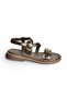 Y996062509 Brown Buckle Detailed Women's Sandals - 5