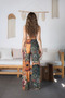Women's Ethnic Patterned High Waist Viscose Fabric Elastic Waist Trousers - 2