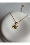 Gold Color Bee Figured Zircon Stone Necklace (45 cm) - 3