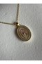 Gold Color Red Pink Flower Zircon Stone Necklace (45 cm) - 3
