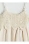 Lcwaikiki Classic Ecru Rope Strap Lace Detailed Poplin Dress - 6