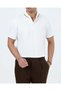Italian Style Slim Fit Men's Polo Collar Short-Sleeved Knitwear T-Shirt White T20042-07 - 3