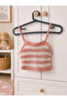 Vanilla Hand Knitted Striped Girls' Summer Cotton Knitwear Undershirt - 3