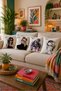 Fashionable Women's Figured Throw Pillow Covers Set of 4 Stylish Design Double Sided Digital Printed