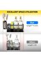 Kitchen Sink Organizer, 1-Shelf Stainless Steel Sponge Holder with Automatic Drainage, Space - 2