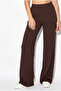 Women's Coffee Shawl Detailed Long Sleeve Basic T-Shirt Elastic Waist Loose Pants Modal Set 4126 60286249 - 5