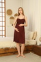 Bella Dressing Gown Maternity and Postpartum Lace Detailed Strap Nightgown Set - 6