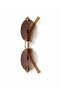 Derla Metal Oval Women's Sunglasses Gradient Cutting Glass Uv400 Protection - 3