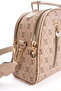 Women's Saffiano Patterned Fabric Double Zipper Detailed Hand and Shoulder Bag with Strap - 4