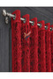 Red Rustic Curtain with Eyelet Rings and Pipe Rings for Decorating Curtains - 3