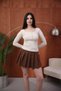 Miracles Women's Soft and Flexible Fabric Slim Fit Body-Fitting T-Shirt with Pockets and Buttons, Long Sleeves - 3