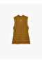 X Melis Ağazat - Sleeveless Openwork Blouse with Stand Collar and Window Detail - 5