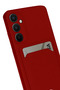 Ilkeshop New Galaxy S24 Fe Case Kelvin Silicone with Business Card Holder (204133) - Red - 2
