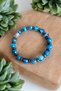 Blue Agate Bracelet Large Agate Stone Bracelet Faceted Cut Original Natural Stone Bracelet - 7