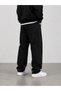 Men's Black Baggy Jean Relaxed Fit Wide Leg Streetwear Denim Pants - 2