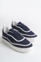 Rs625 Men's Casual Lace-Up Linen Sports Sneaker Shoes Kbt - Navy Blue/White